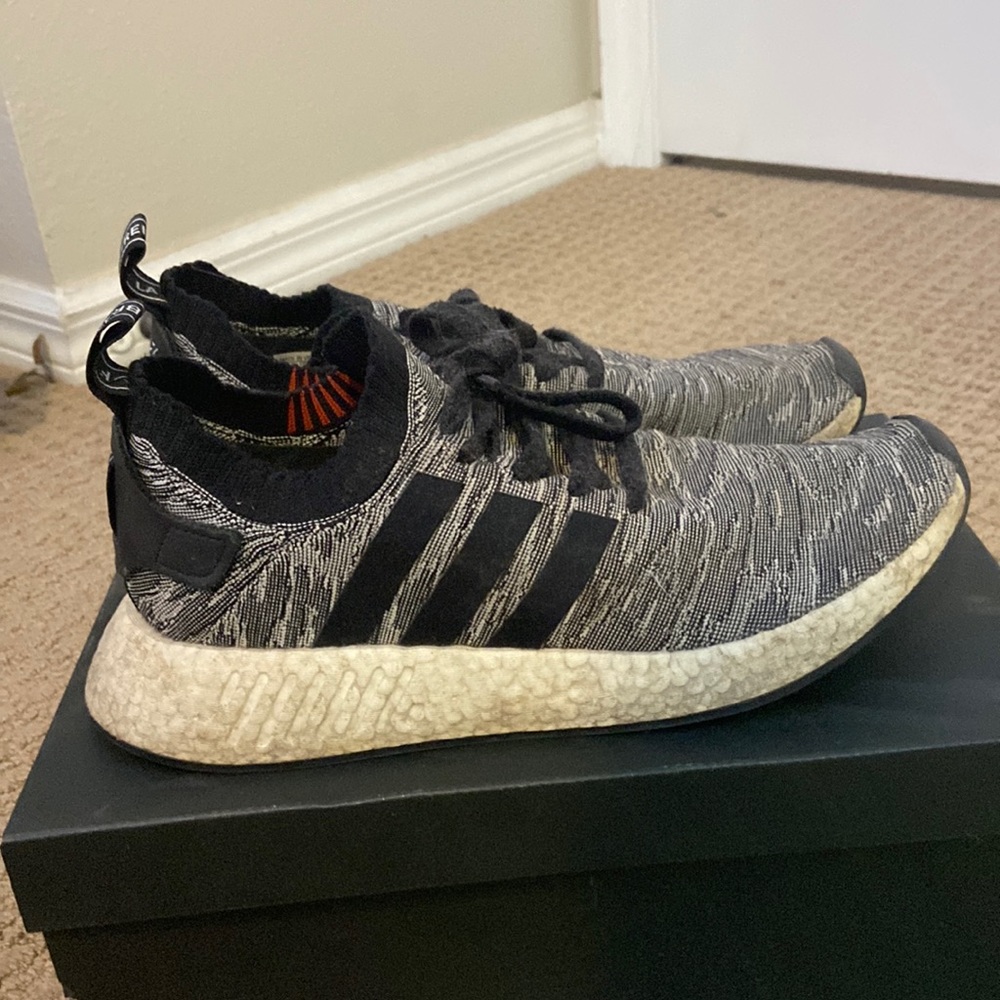Addidas nmd with original box included size 10 a little worn but photos show it